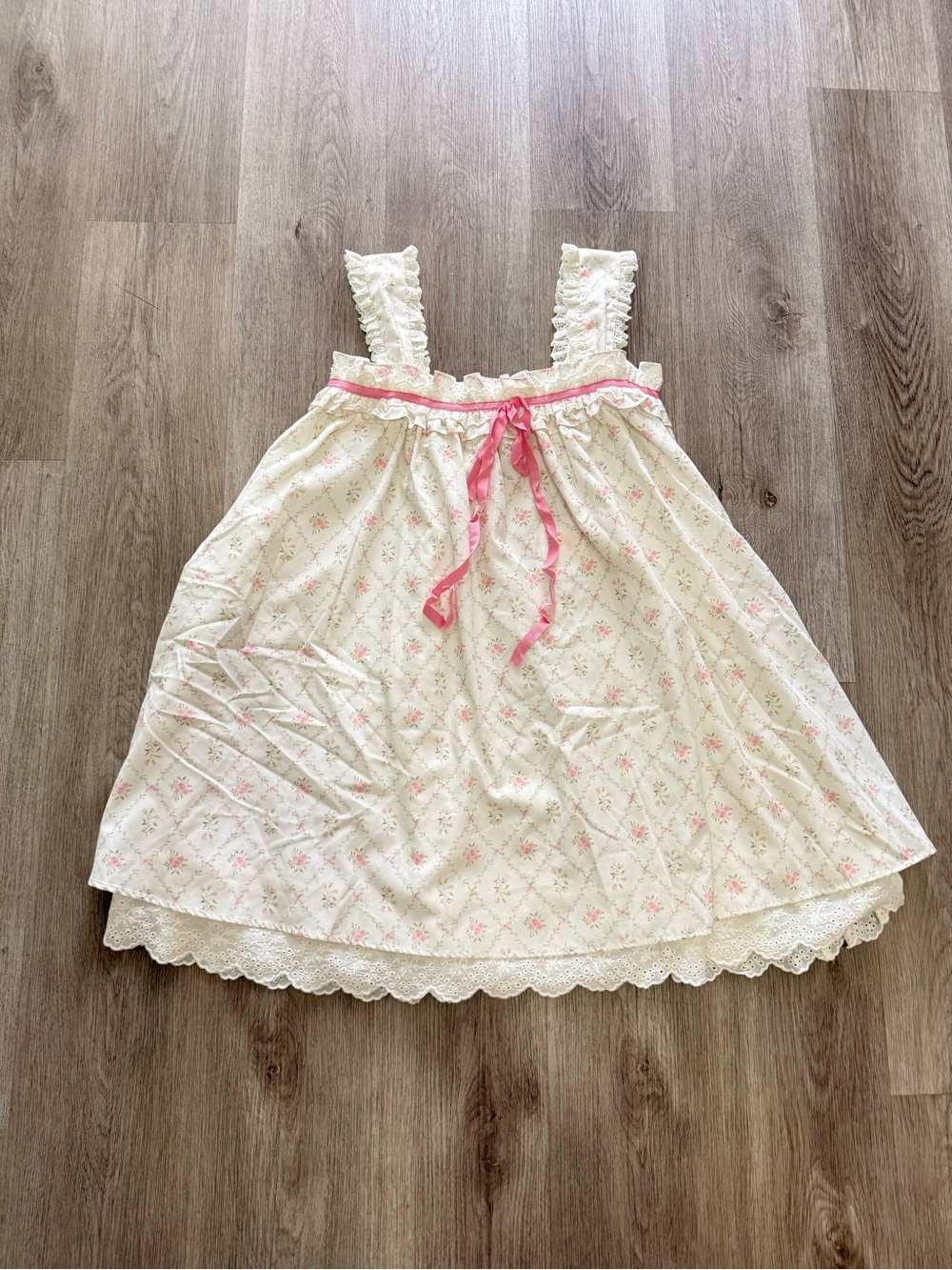 jacquie the label poppy white & pink floral print ruffle bow tie mini dress NEW